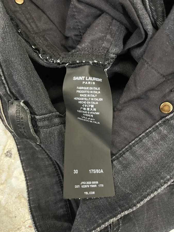 Saint Laurent Black Simple Denim Jeans - Image 8