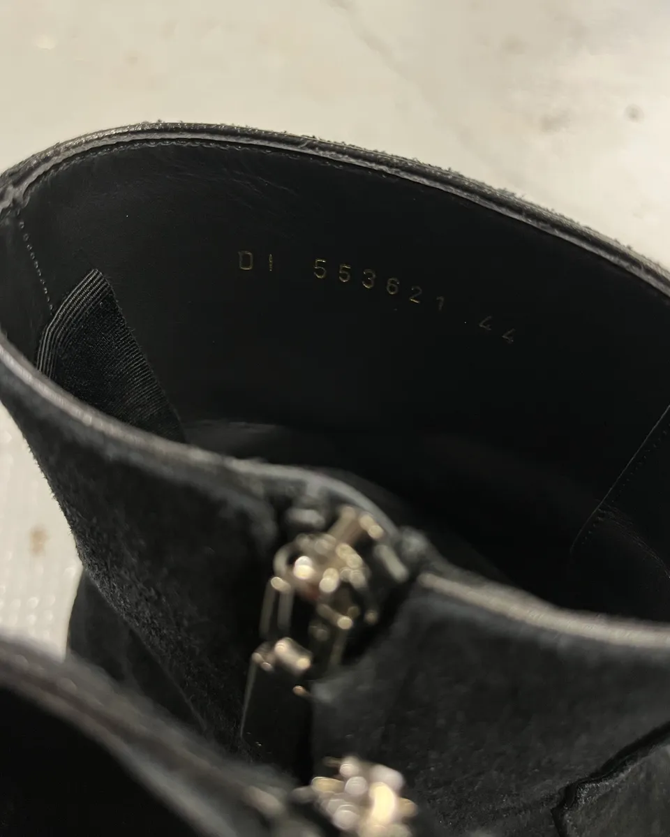 Saint Laurent Black Suede Leather Boots - Image 11