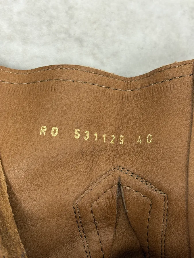 Saint Laurent Camel Suede Leather Ankle Boots - Image 11