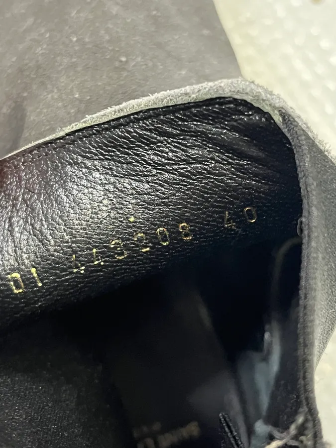 Saint Laurent Dark Grey Suede Chelsea Boots - Image 8