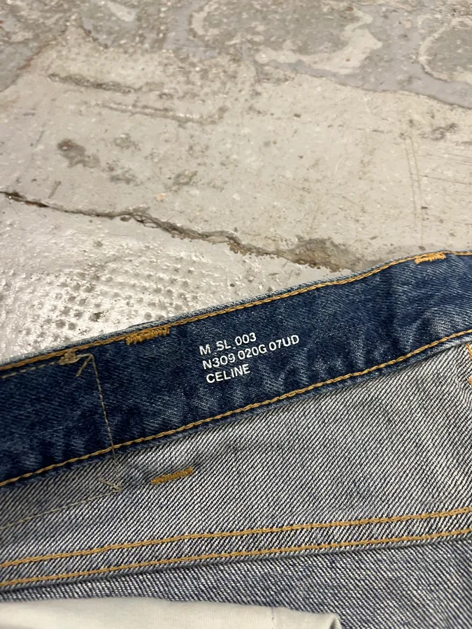 Saint Laurent Destroyed Blue Jean - Image 12