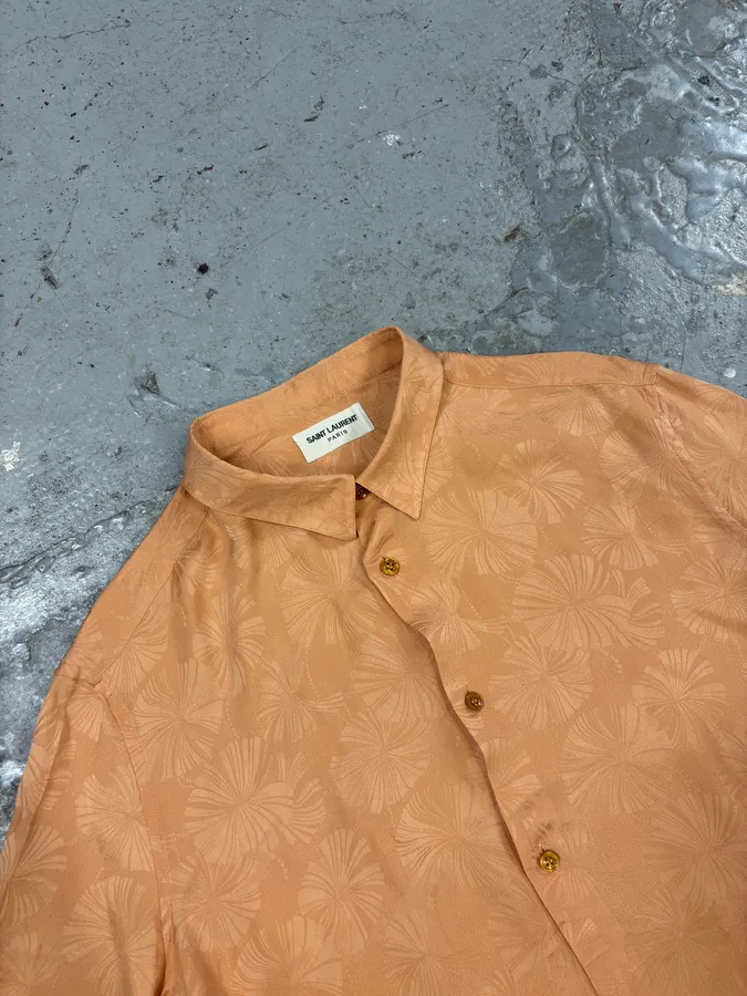 Saint Laurent Flowers Soft Pink Shirt - Image 5