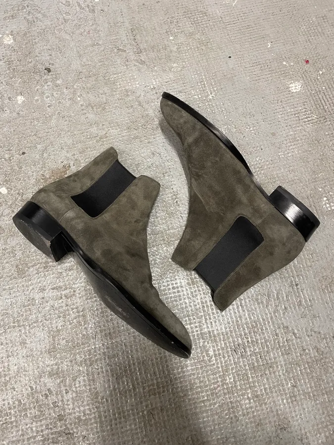 Saint Laurent Grey Suede Leather Boots - Image 6