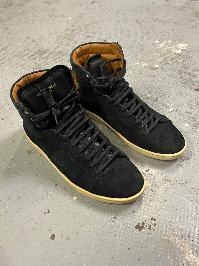 Saint Laurent Paris SL18H High Black Sneakers by Hedi Slimane - Image 7