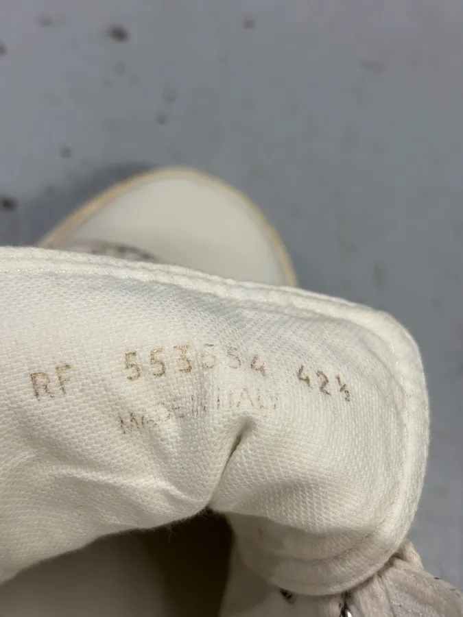 Saint Laurent White Canvas High-Top Sneakers - Image 9