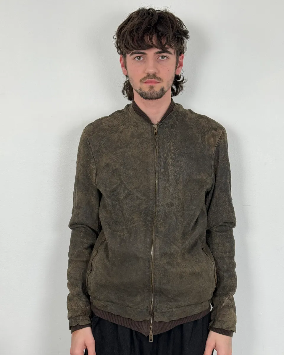 Salvatore Santoro Washed Brown Avant-Garde Leather Jacket - Image 2