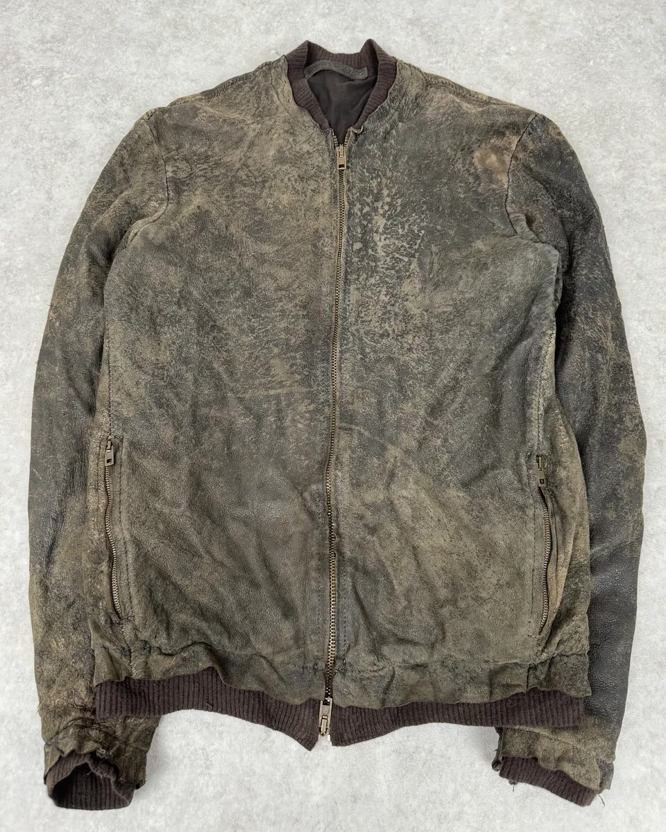 Salvatore Santoro Washed Brown Avant-Garde Leather Jacket - Image 4