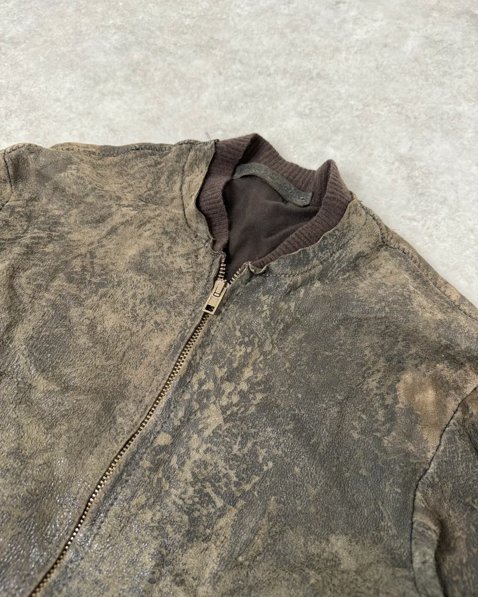 Salvatore Santoro Washed Brown Avant-Garde Leather Jacket - Image 5