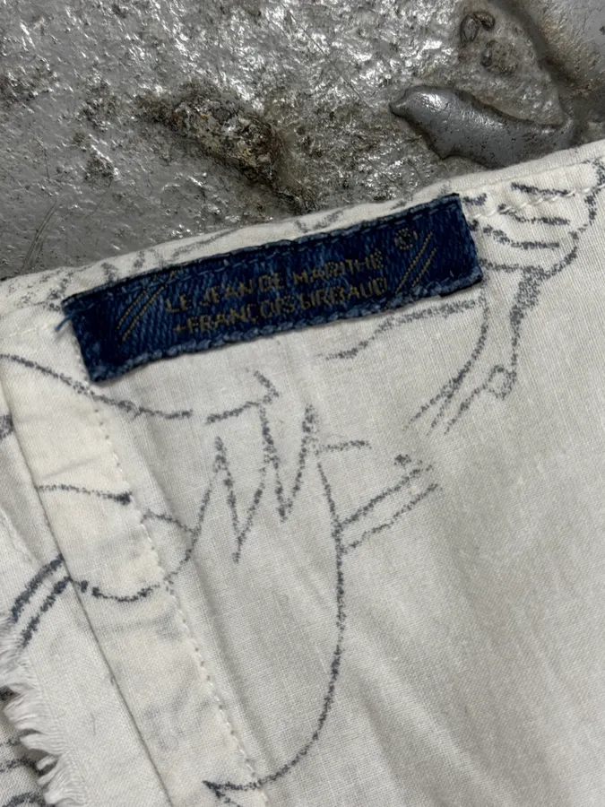 SS1995 Marithé + François Girbaud Tatoos Faded White Shirt - Image 8