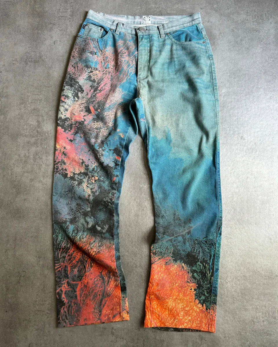 SS1998 Cavalli Renaissance Ocean Coral Pants