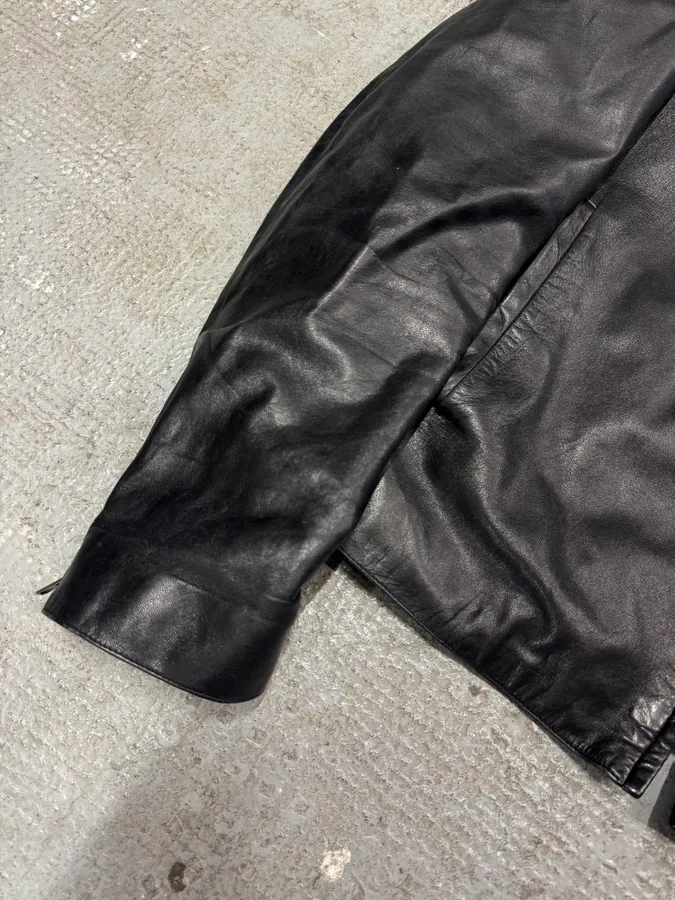 SS1999 Gucci Biker Black Leather Jacket - Image 7