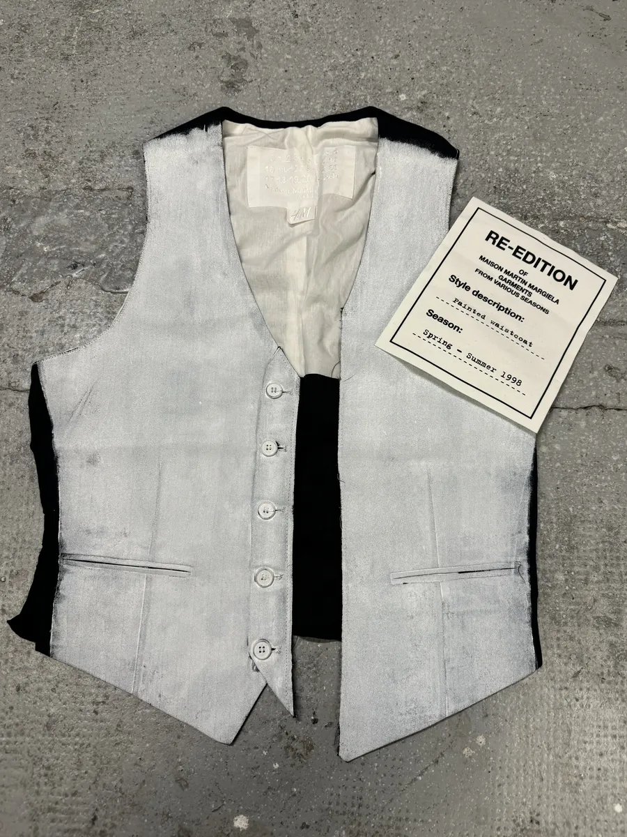 SS1999 Maison Martin Margiela H&M Re-Edition White Painted Vest