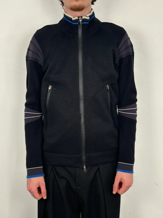 SS1999 Marithé + François Girbaud Black Polartec Biker Zip-up Sweater - Image 2