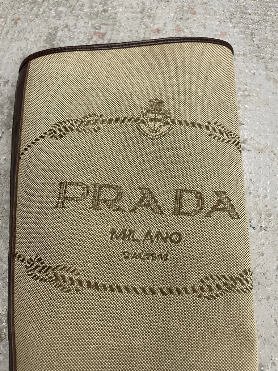 SS1999 Prada Beige Leather Brown Boots - Image 3