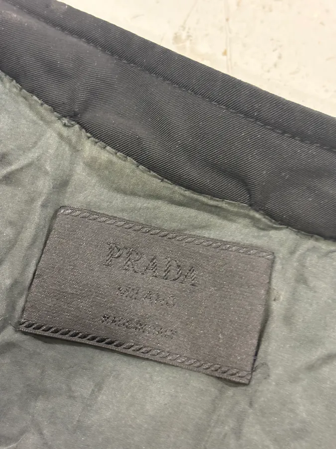 SS1999 Prada Black Nylon Zip Moto Jacket - Image 10