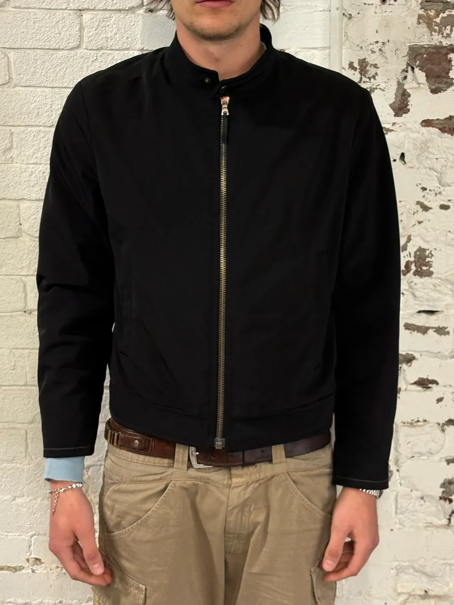 SS1999 Prada Black Nylon Zip Moto Jacket - Image 2