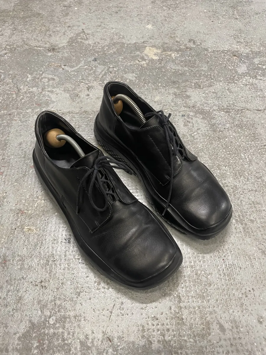 SS1999 Prada Black Vibram Leather Low Boots - Image 6