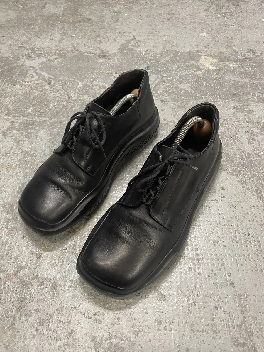SS1999 Prada Black Vibram Leather Low Boots - Image 7