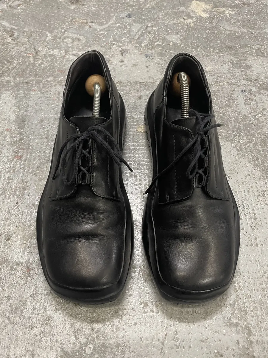 SS1999 Prada Black Vibram Leather Low Boots - Image 8