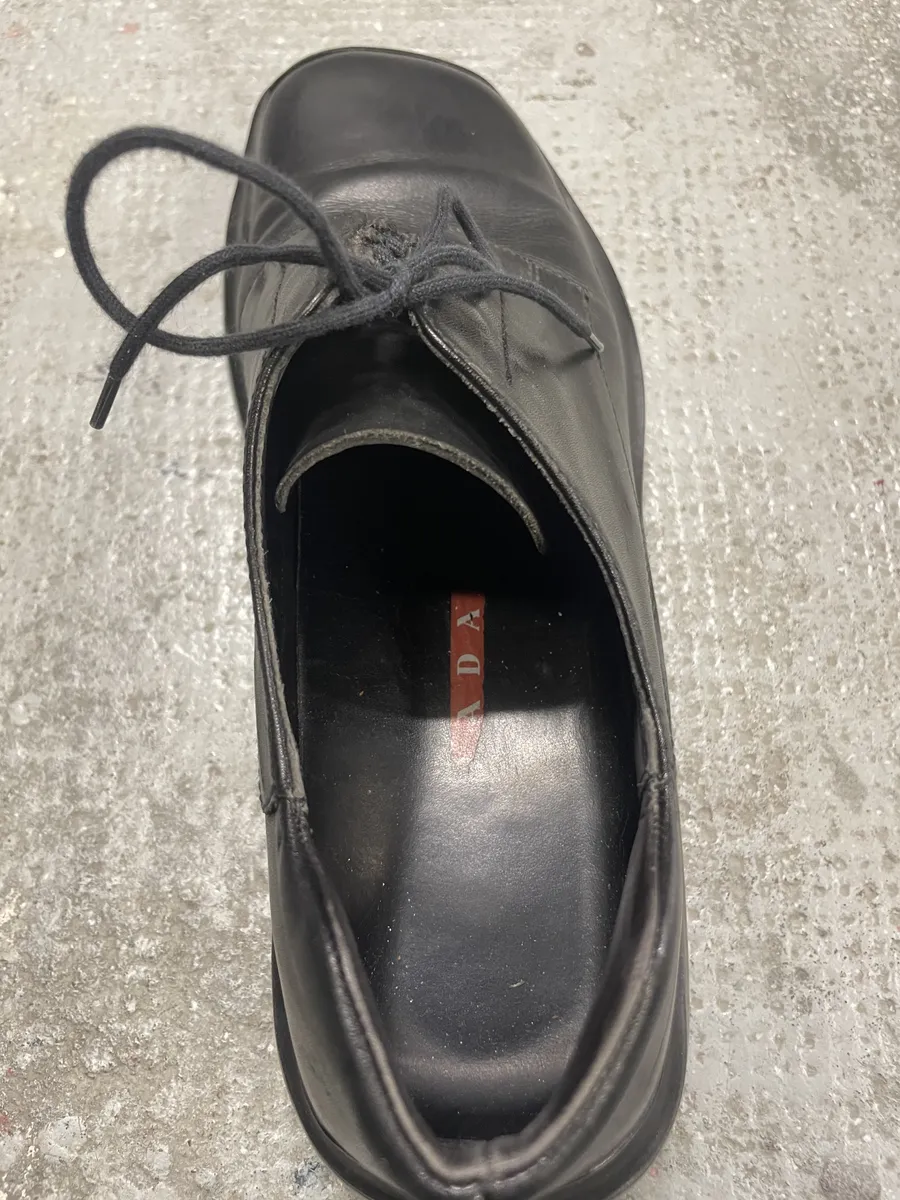 SS1999 Prada Black Vibram Leather Low Boots - Image 9