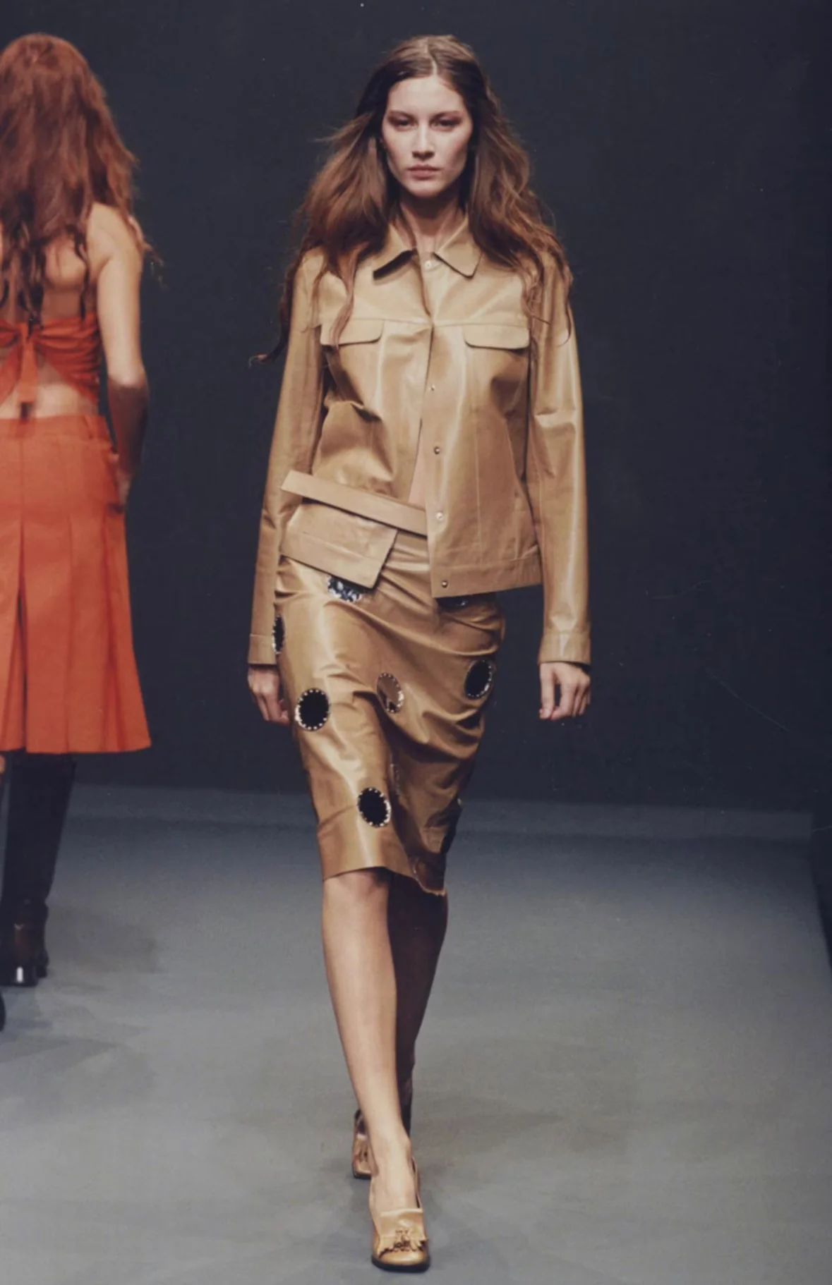 SS1999 Prada Elegant Beige Leather Jacket - Image 2