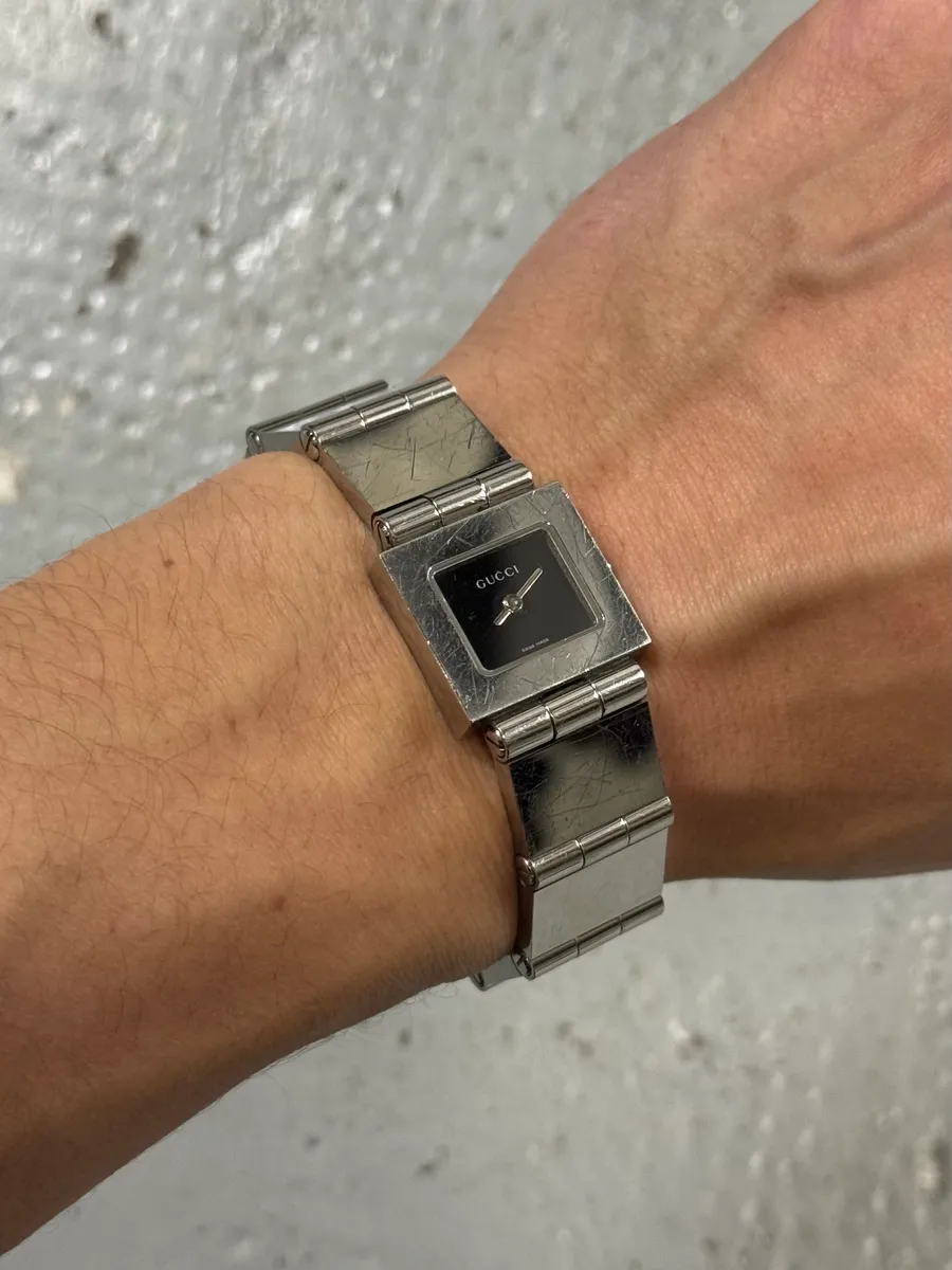 SS2000 Gucci Square Minimalist Stainless Steel Watch by Tom Ford