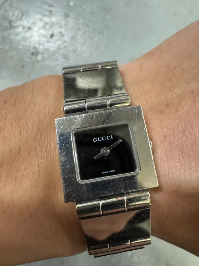 SS2000 Gucci Square Minimalist Stainless Steel Watch by Tom Ford - Image 5