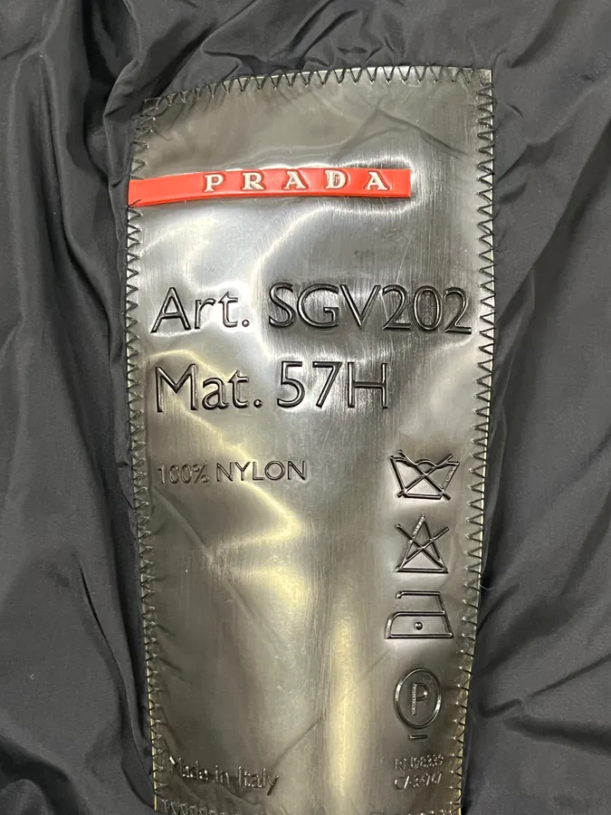 SS2000 Prada Biker Black Nylon Padded Jacket - Image 10