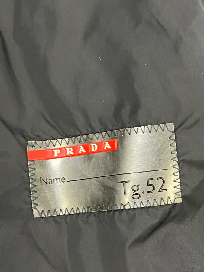 SS2000 Prada Biker Black Nylon Padded Jacket - Image 11