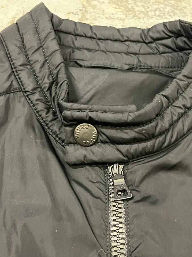 SS2000 Prada Biker Black Nylon Padded Jacket - Image 7