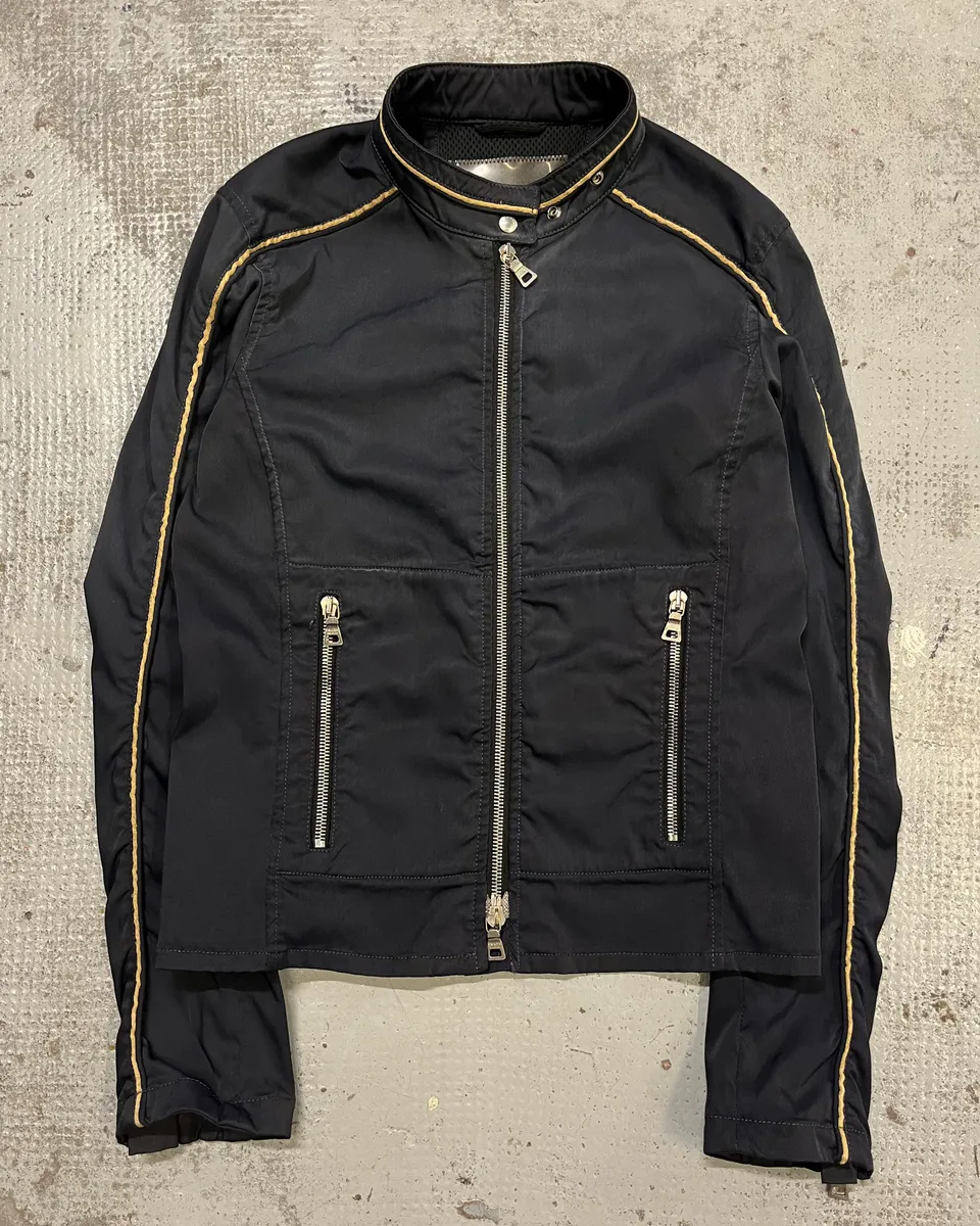 SS2000 Prada Navy Nylon Zip Sport Light Jacket - Image 4