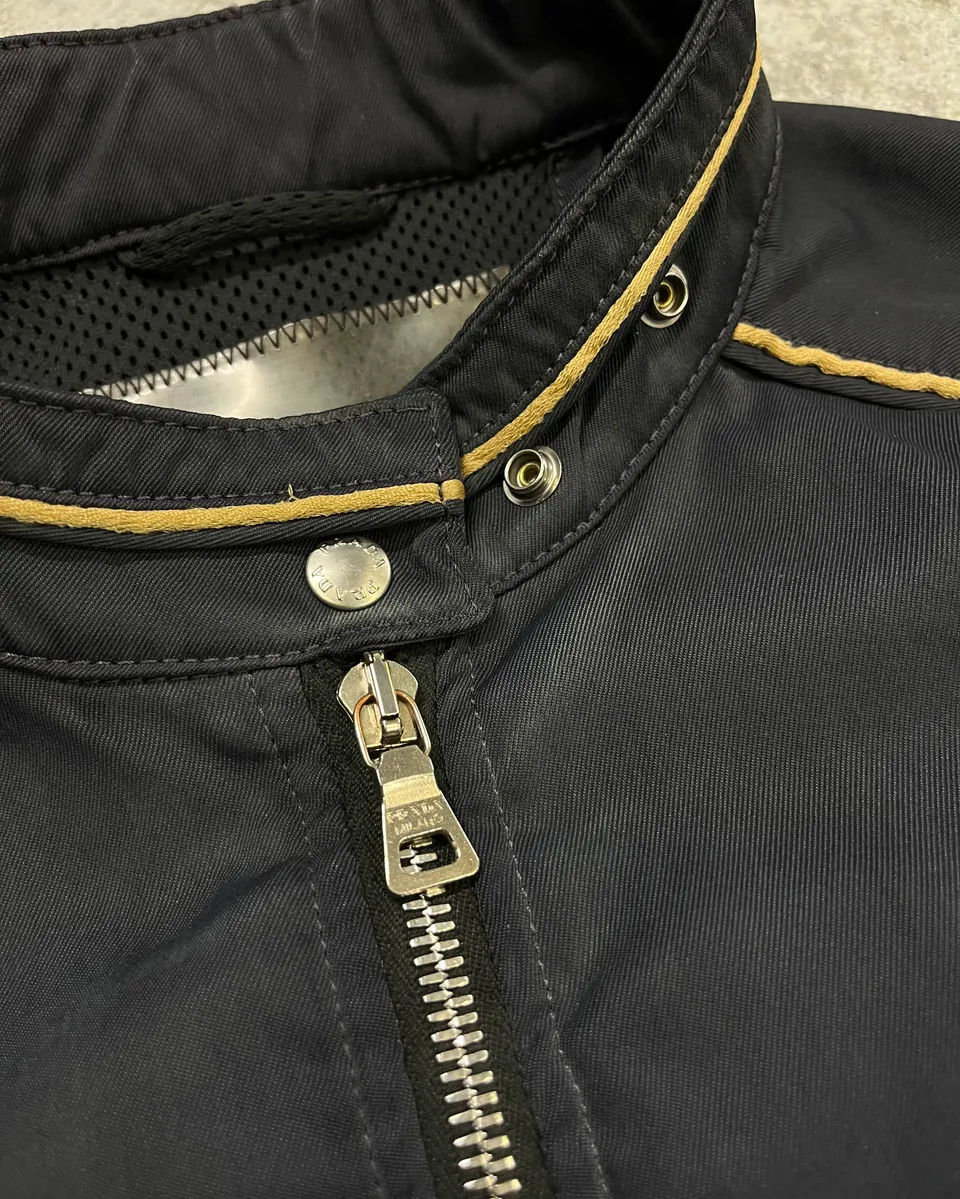 SS2000 Prada Navy Nylon Zip Sport Light Jacket - Image 7