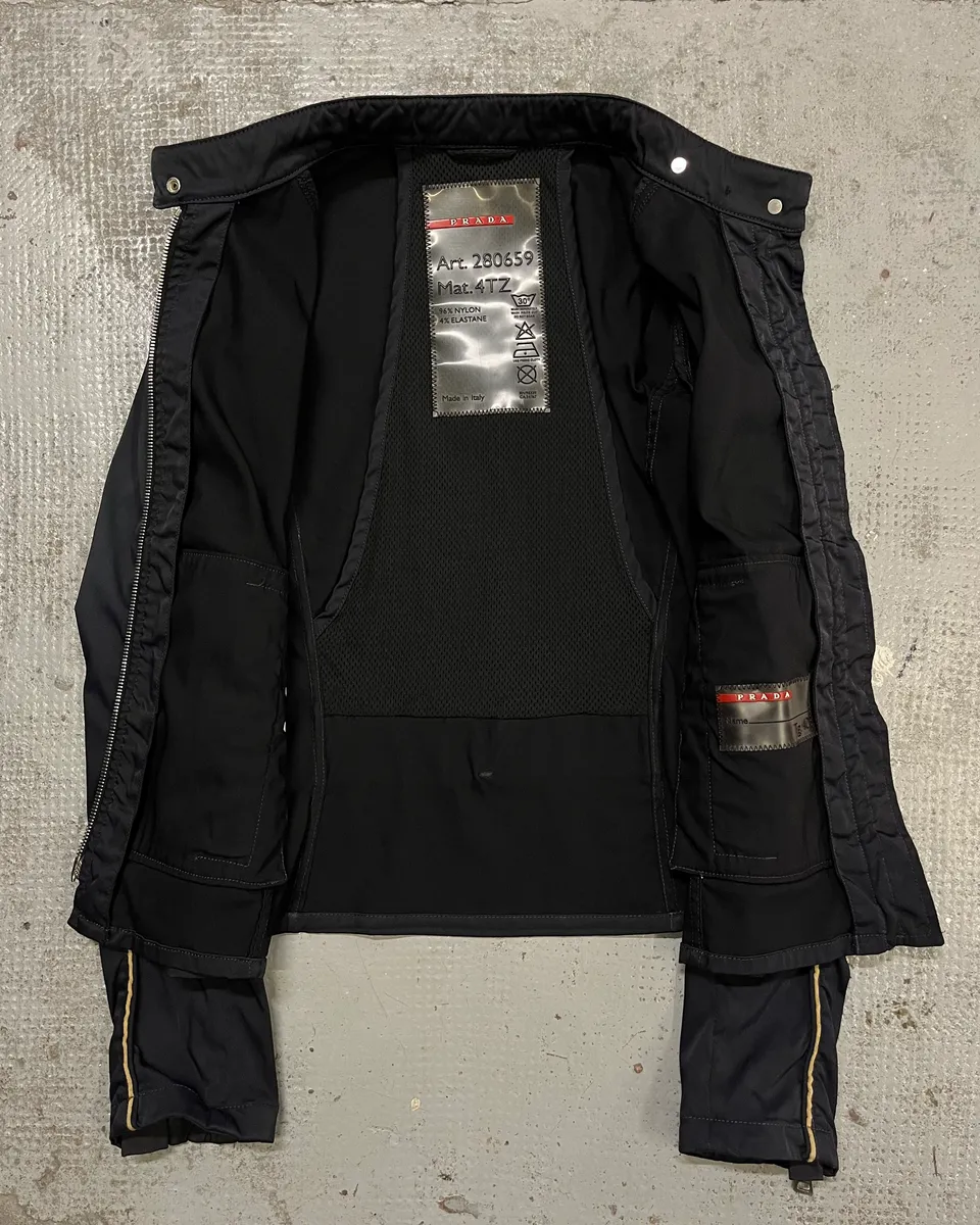 SS2000 Prada Navy Nylon Zip Sport Light Jacket - Image 9