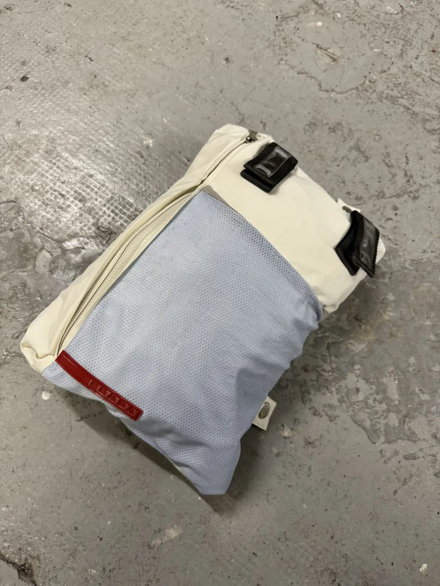 SS2000 Prada White Sport Convertible Jacket/Bag - Image 3