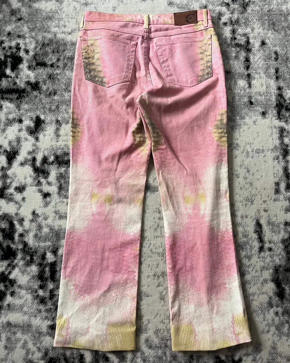 SS2001 Cavalli Pink Hybrid Snakeskin Bees Pants - Image 3