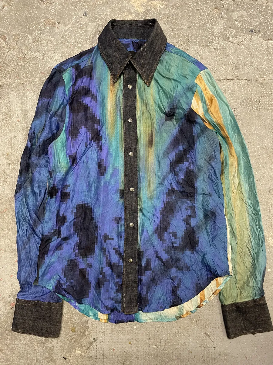 SS2001 Cavalli Pixelized Art Shirt - Image 2