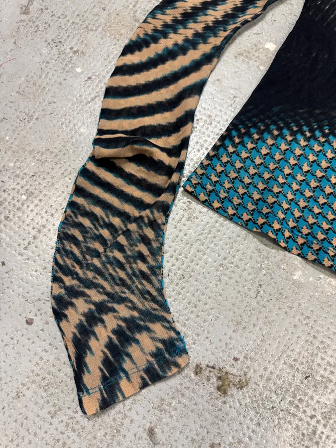 SS2001 Cavalli Psychedelic Pixel Blue Turtleneck Top - Image 3