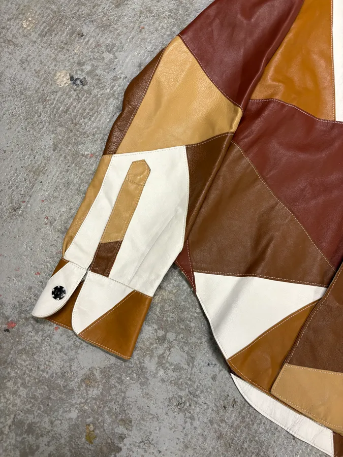 SS2001 Dolce & Gabbana Patchwork Leather Shirt Jacket - Image 9