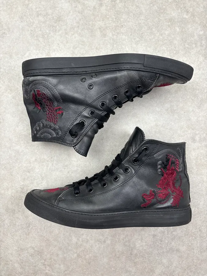 SS2001 Gucci Dragon Black High Sneakers by Tom Ford - Image 4