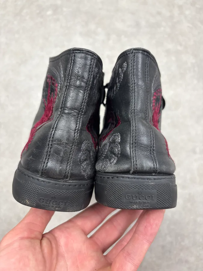 SS2001 Gucci Dragon Black High Sneakers by Tom Ford - Image 7