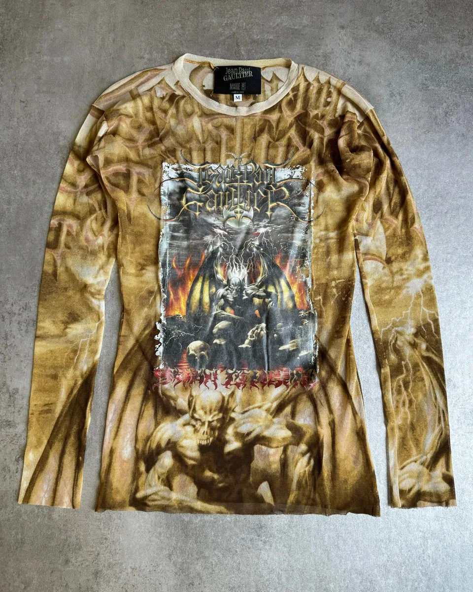 SS2001 Jean Paul Gaultier Double Satan Mesh Top - Image 7
