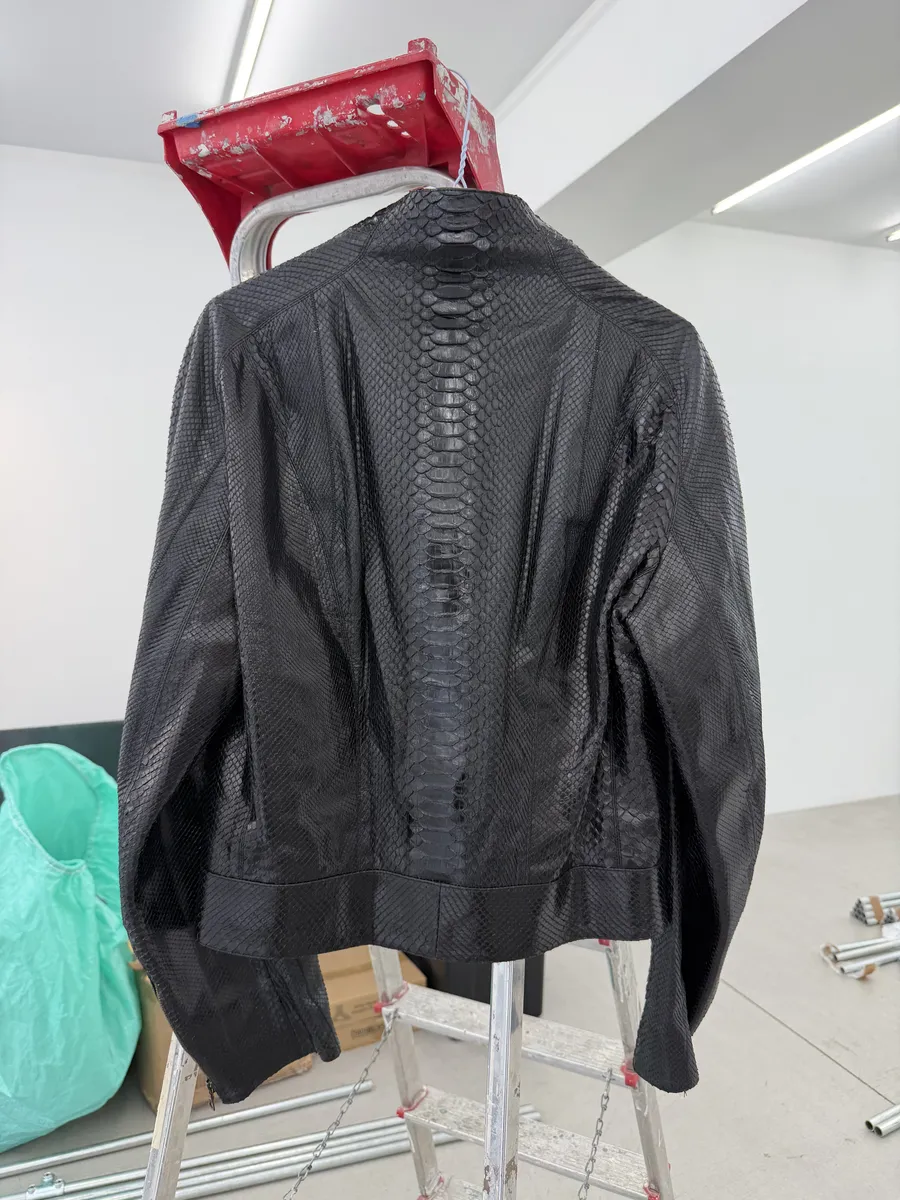 SS2001 Roberto Cavalli Black Python Leather Jacket - Image 4