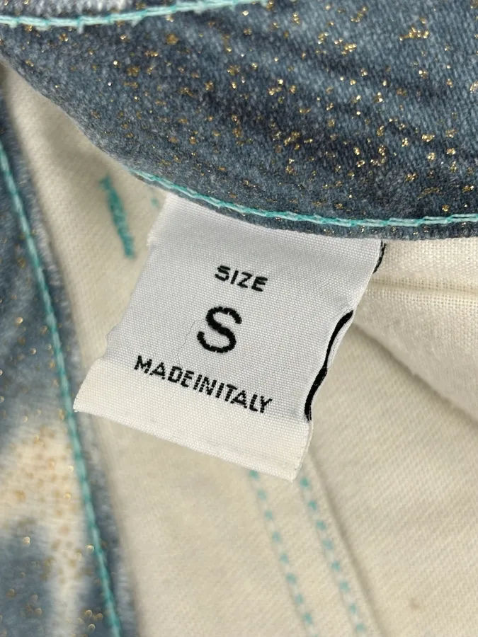 SS2001 Roberto Cavalli Blue Denim Glitter Gradient Jeans - Image 12