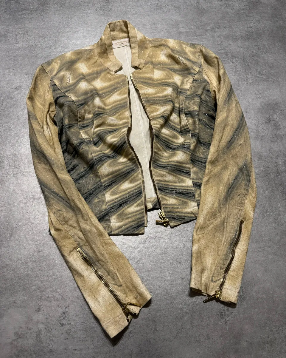 SS2001 Roberto Cavalli Optical Illusion Psycho Jacket - Image 3
