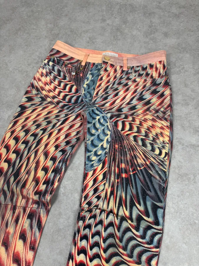 SS2001 Roberto Cavalli Psycho Hallucination Pink Pants - Image 2
