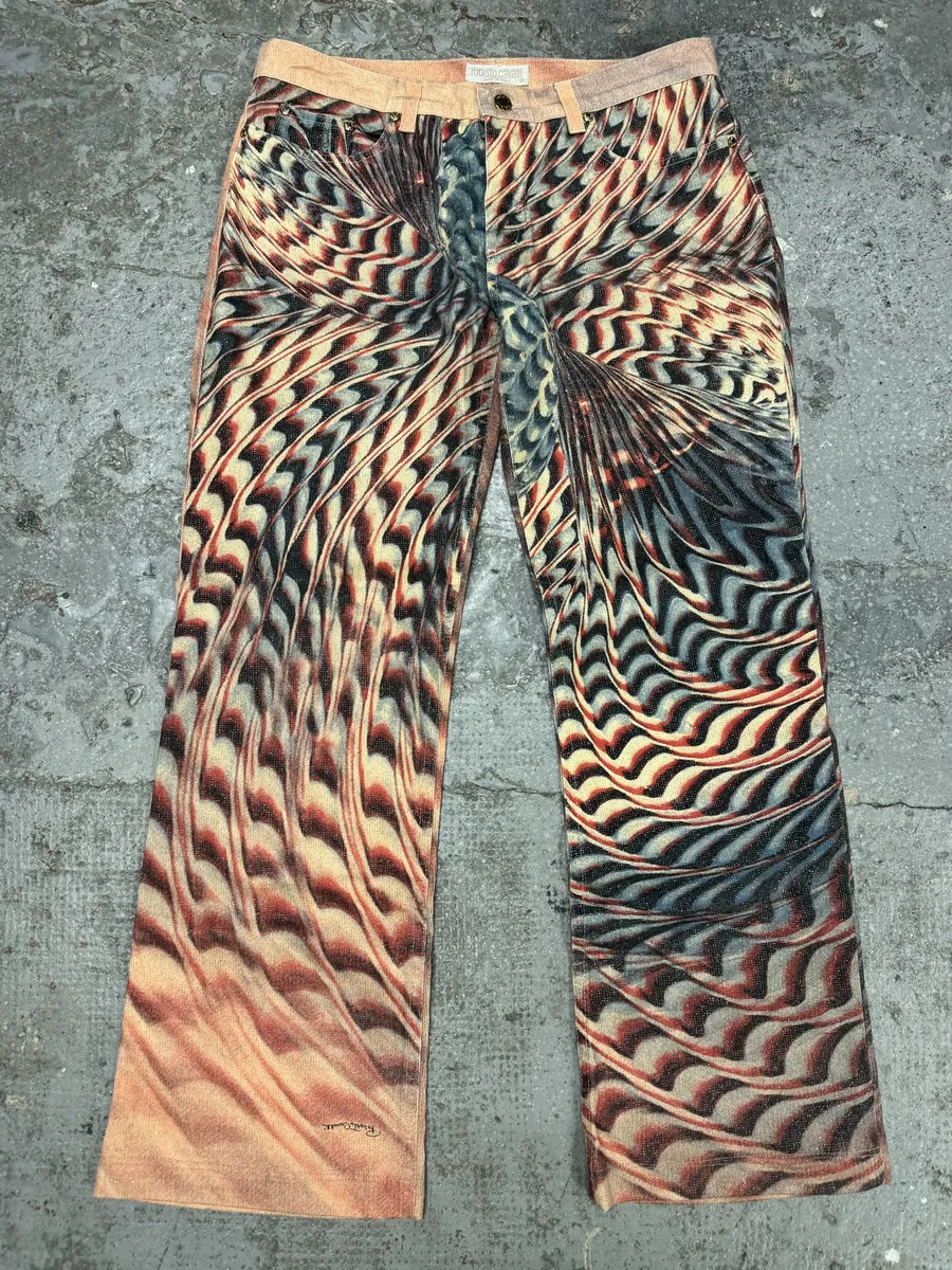SS2001 Roberto Cavalli Psycho Hallucination Pink Pants