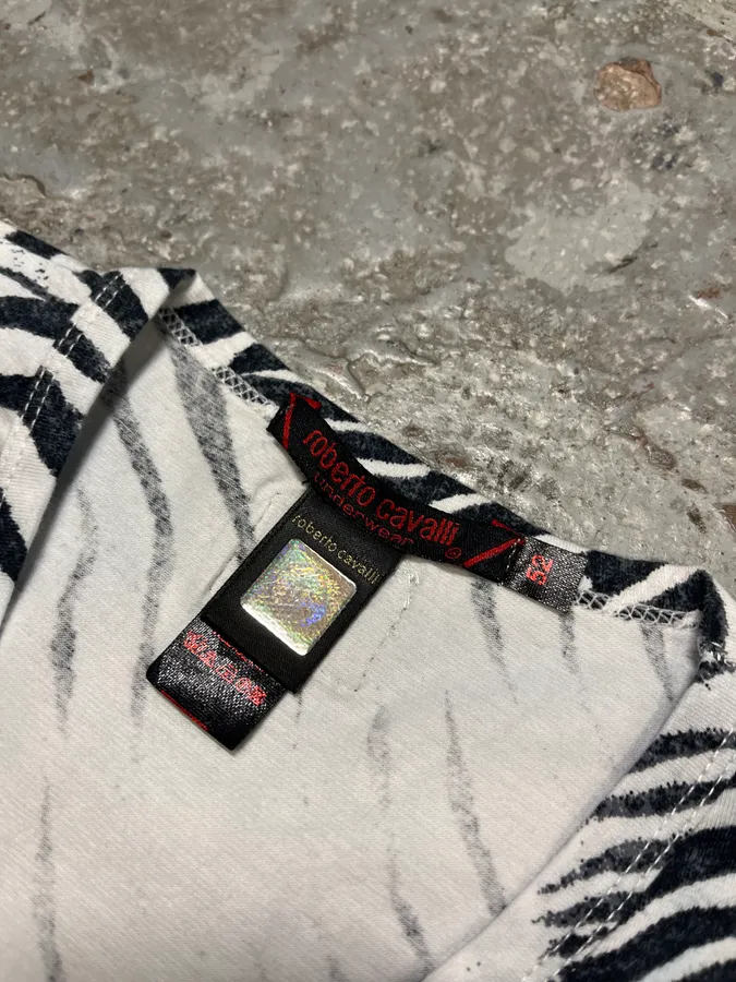 SS2001 Roberto Cavalli Zebra White T-Shirt - Image 10