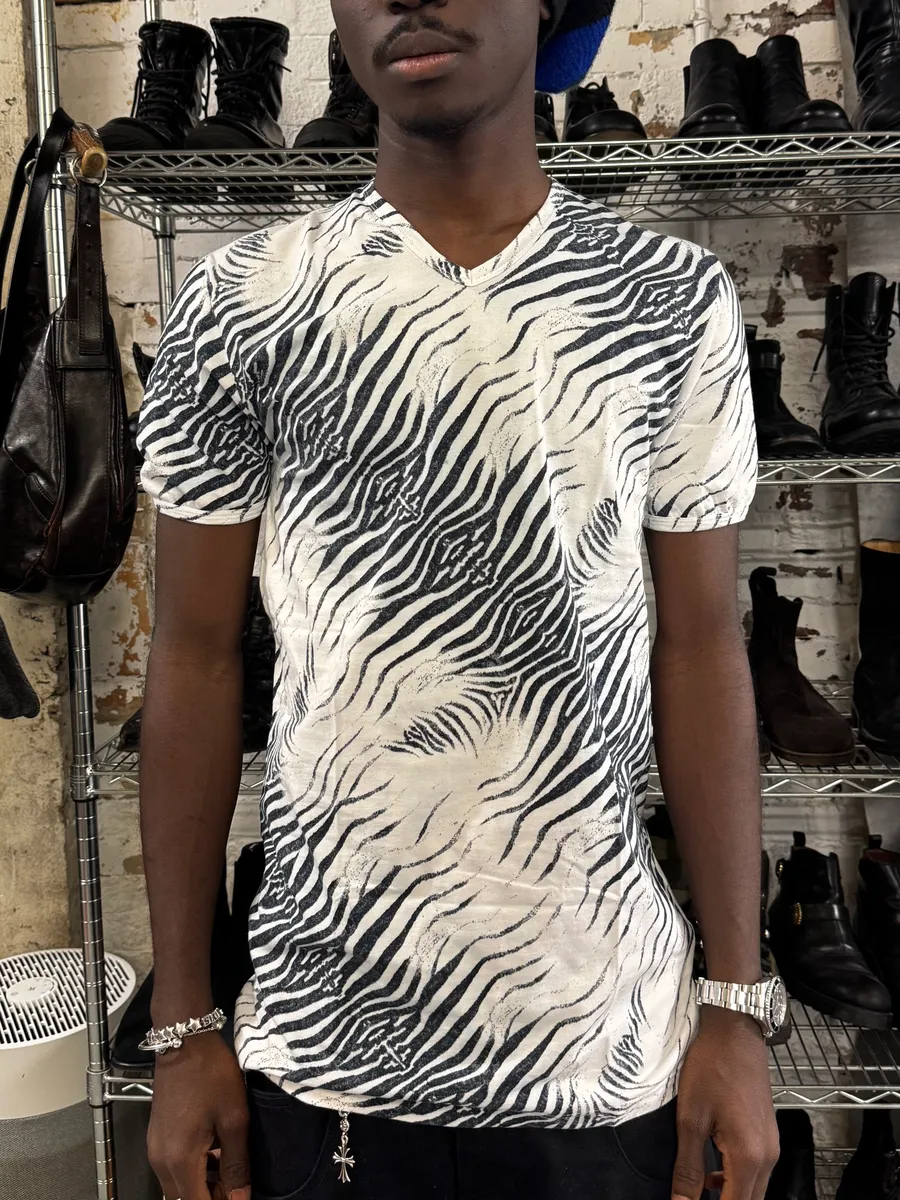 SS2001 Roberto Cavalli Zebra White T-Shirt - Image 2