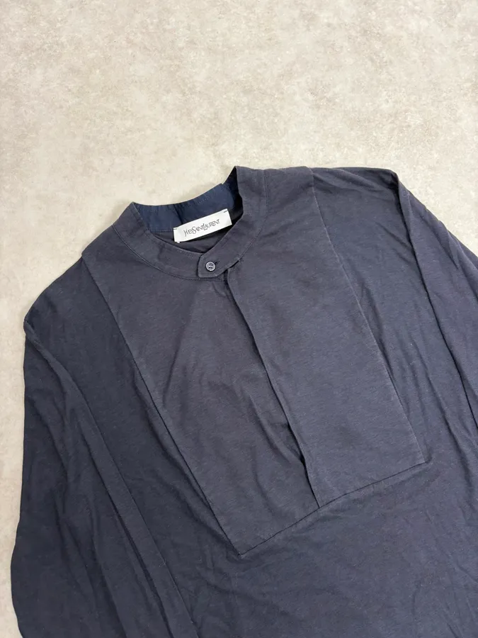SS2001 Yves Saint Laurent Navy Mao Longsleeves - Image 5