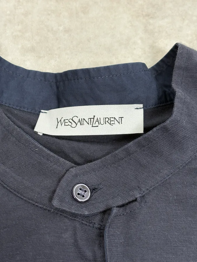 SS2001 Yves Saint Laurent Navy Mao Longsleeves - Image 7